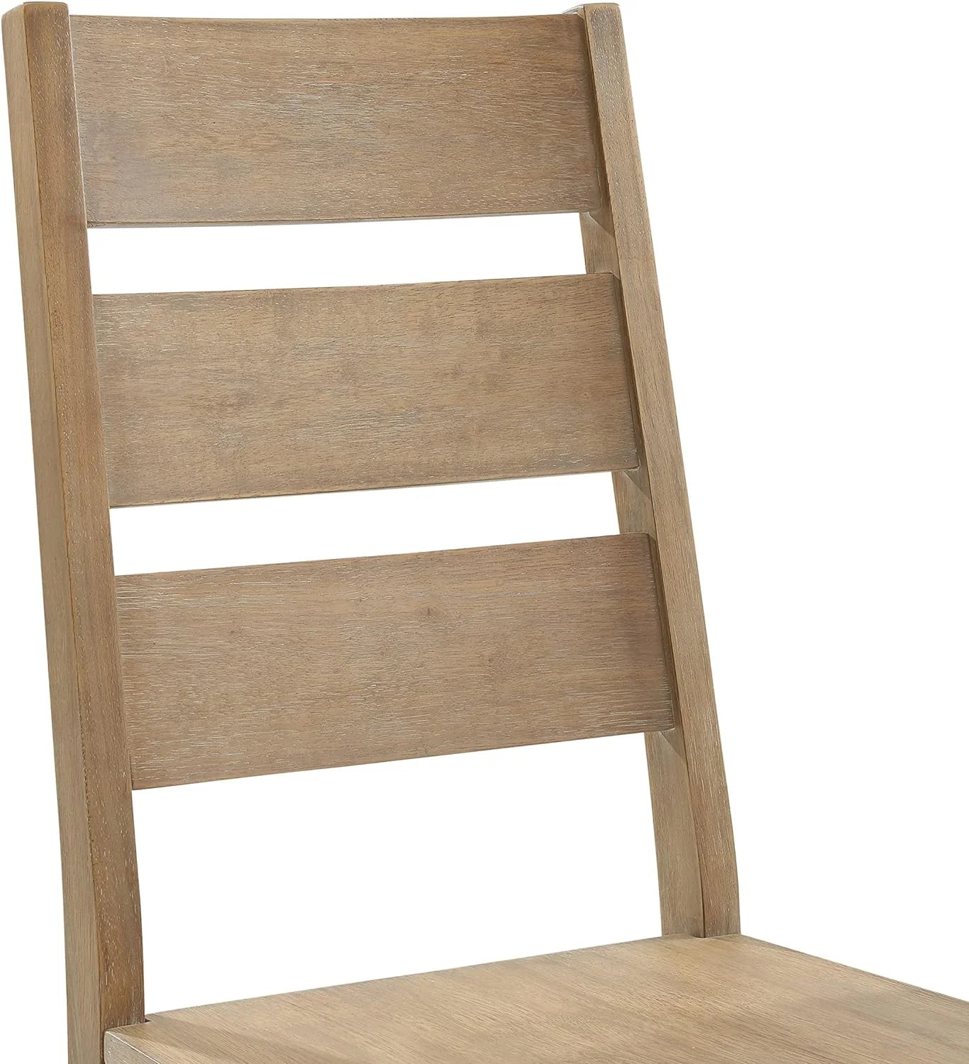 Rustic Brown 2-Piece Ladder Back Dining Chair Set P246