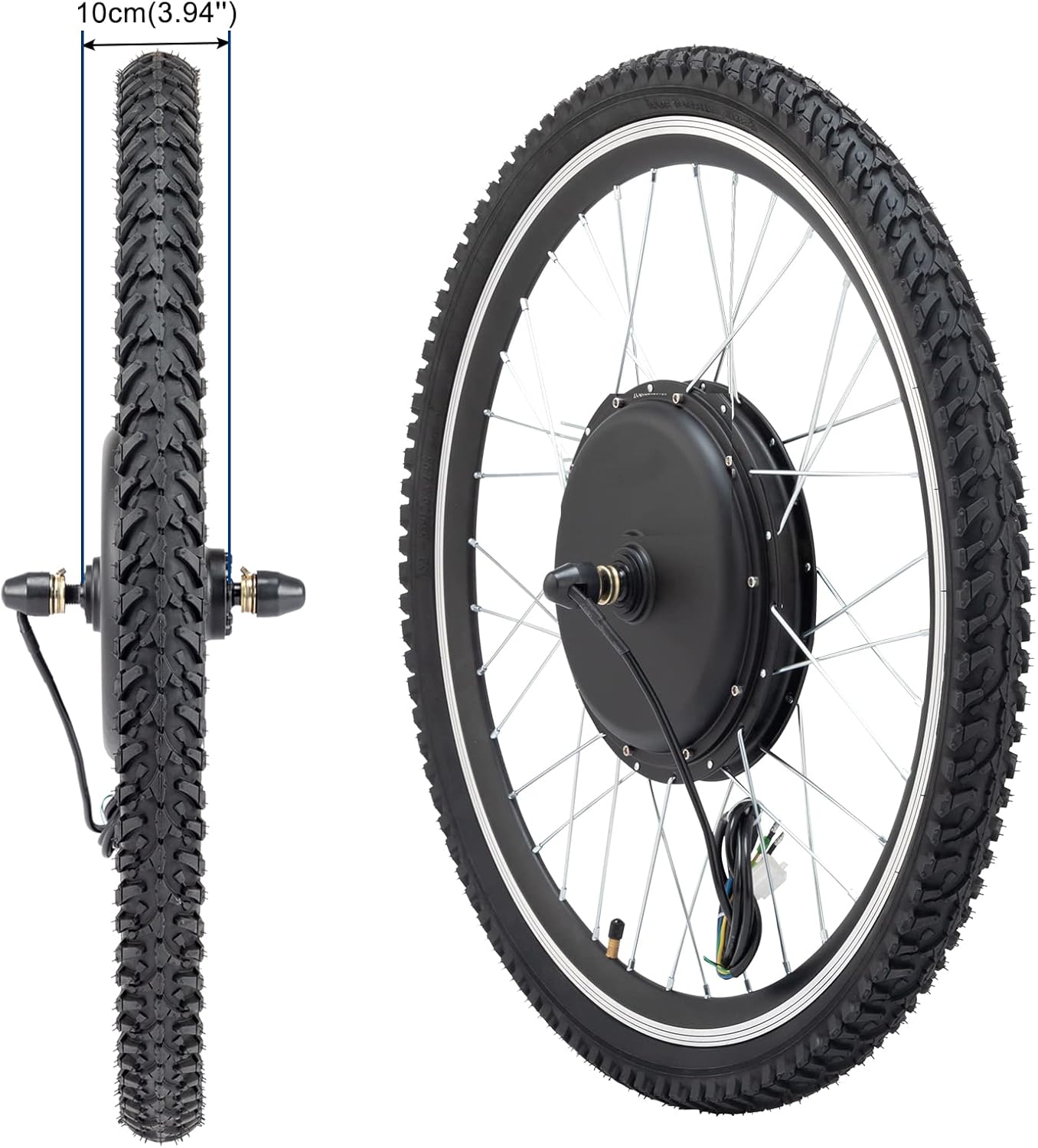26" 48V 1000W Electric Fat Bike Conversion Kit Rear Wheel with LCD Display I4006