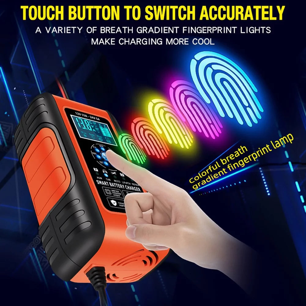 12V/24V Smart Automatic Car Battery Charger Y727