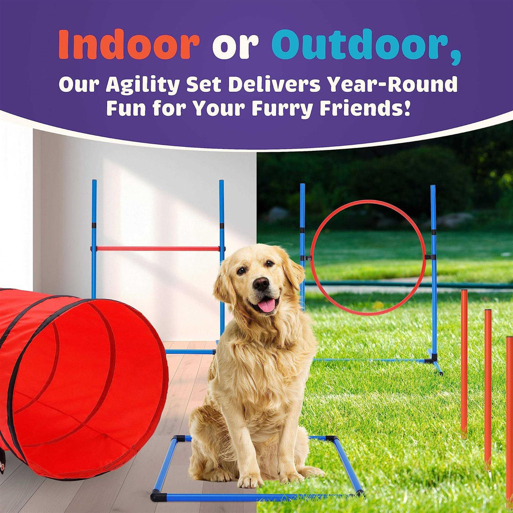 15 Piece Dog Agility Training Equipment Set K75541
