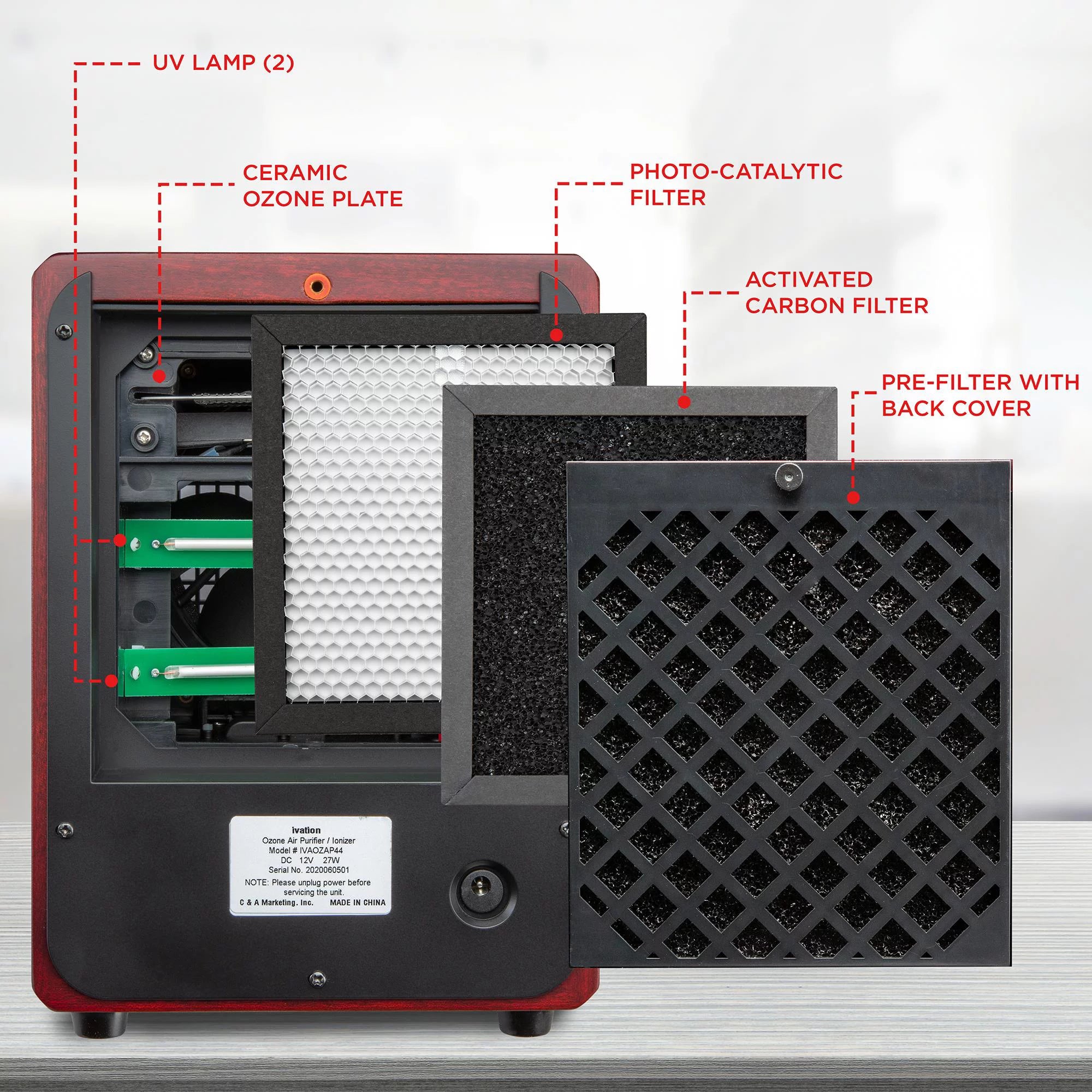 Ozone Air Purifier with Multi-Level Filtration W41970