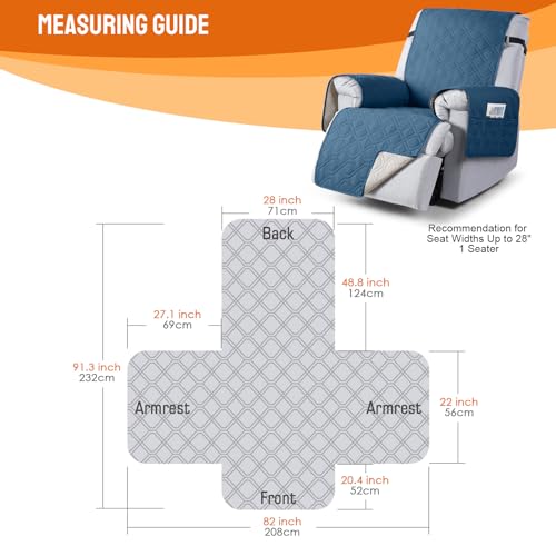 Sand Recliner Chair Cover with Pocket L5291