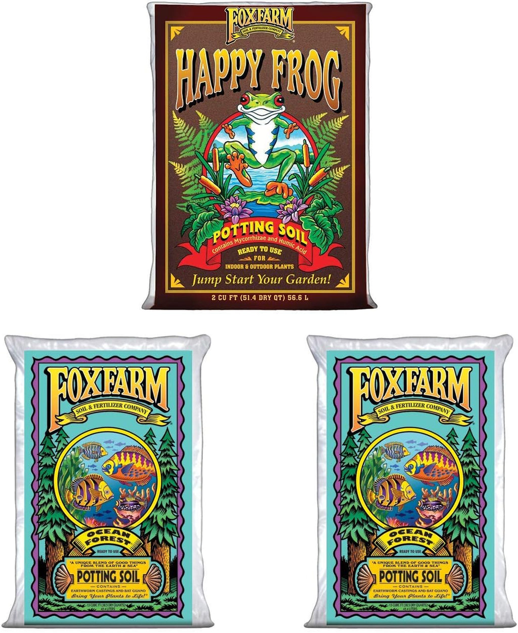 2 Bags Garden Soil Mix and 1 Bag Organic Potting Soil Mix Bundle B467