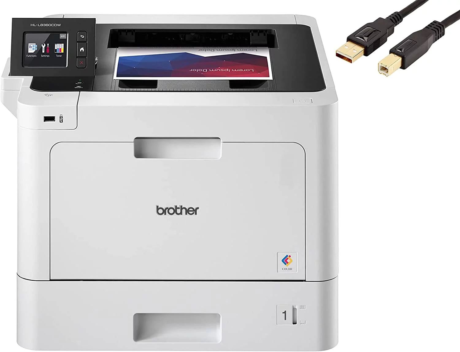 Business Color Laser Printer with Duplex Printing and Wireless Networking S32306