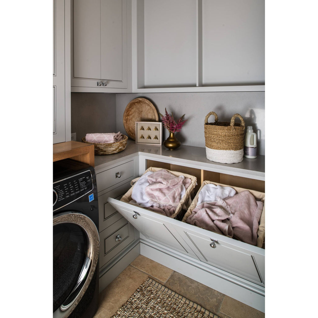 Tilt Out Hamper Basket, Satin Nickel O5204