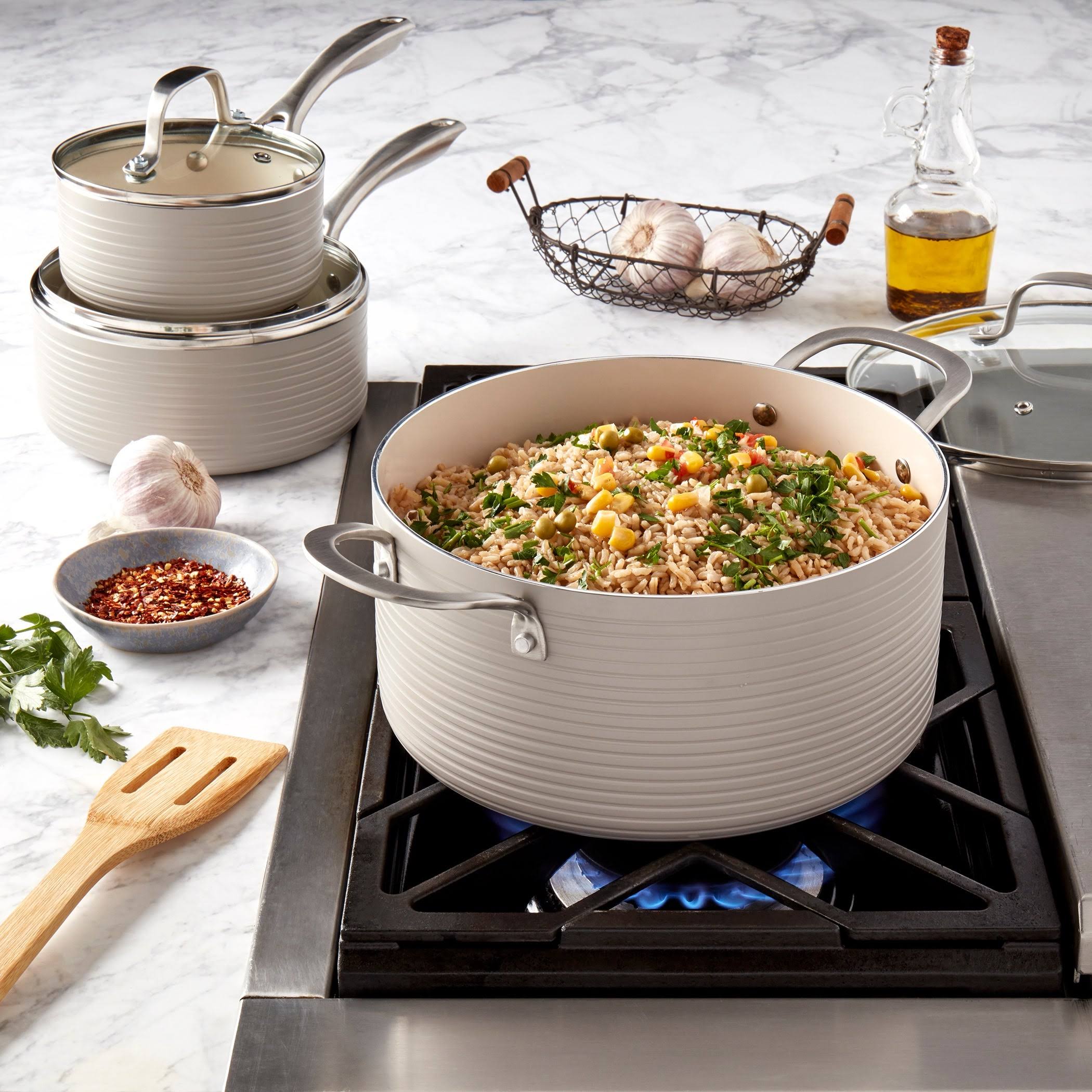 10-Piece Fog Aluminum Non-Stick Cookware Set F503235