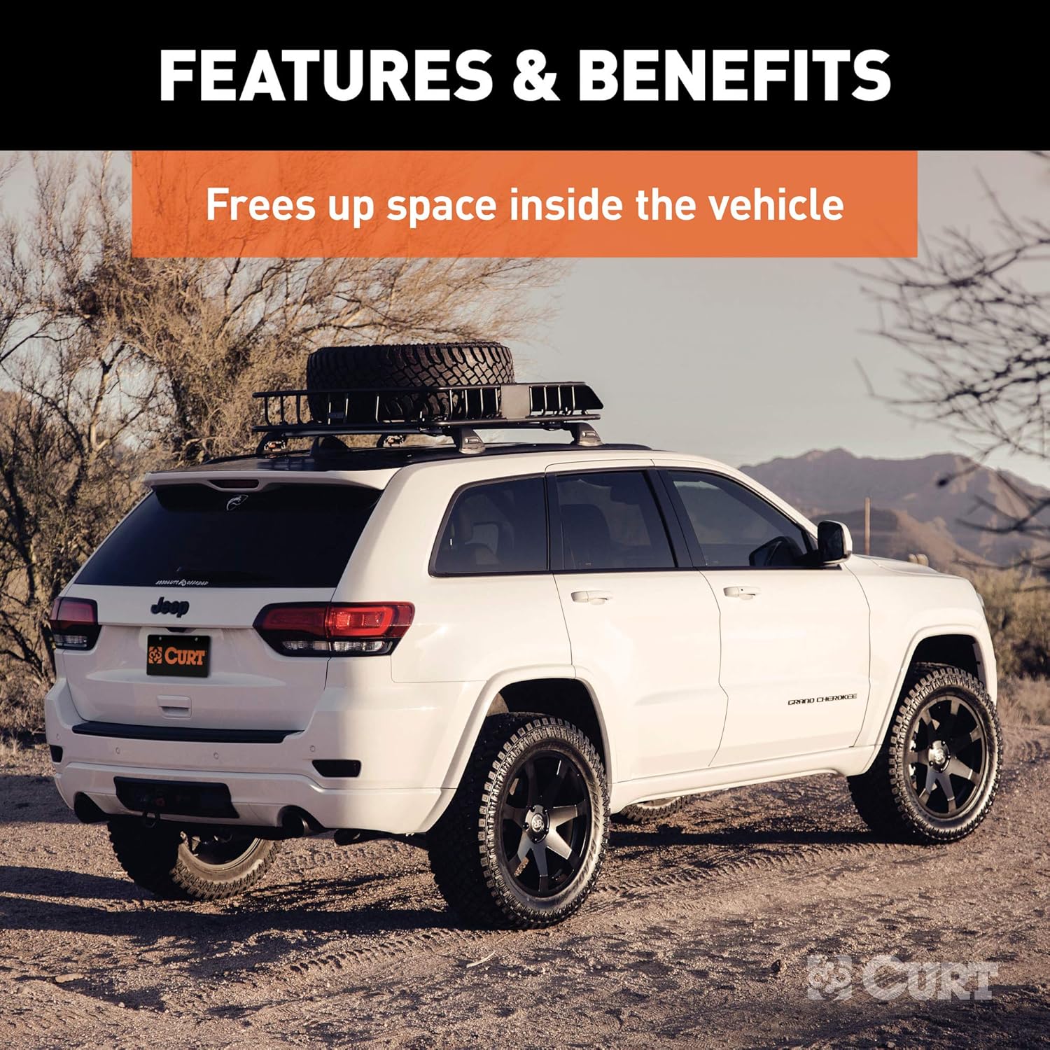 Black Steel Roof Rack Cargo Carrier A146655