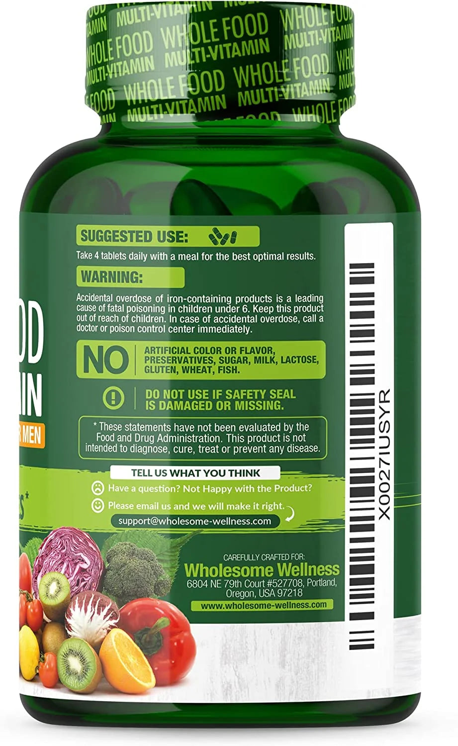 120 Tablets Vegan Multivitamin for Men C353