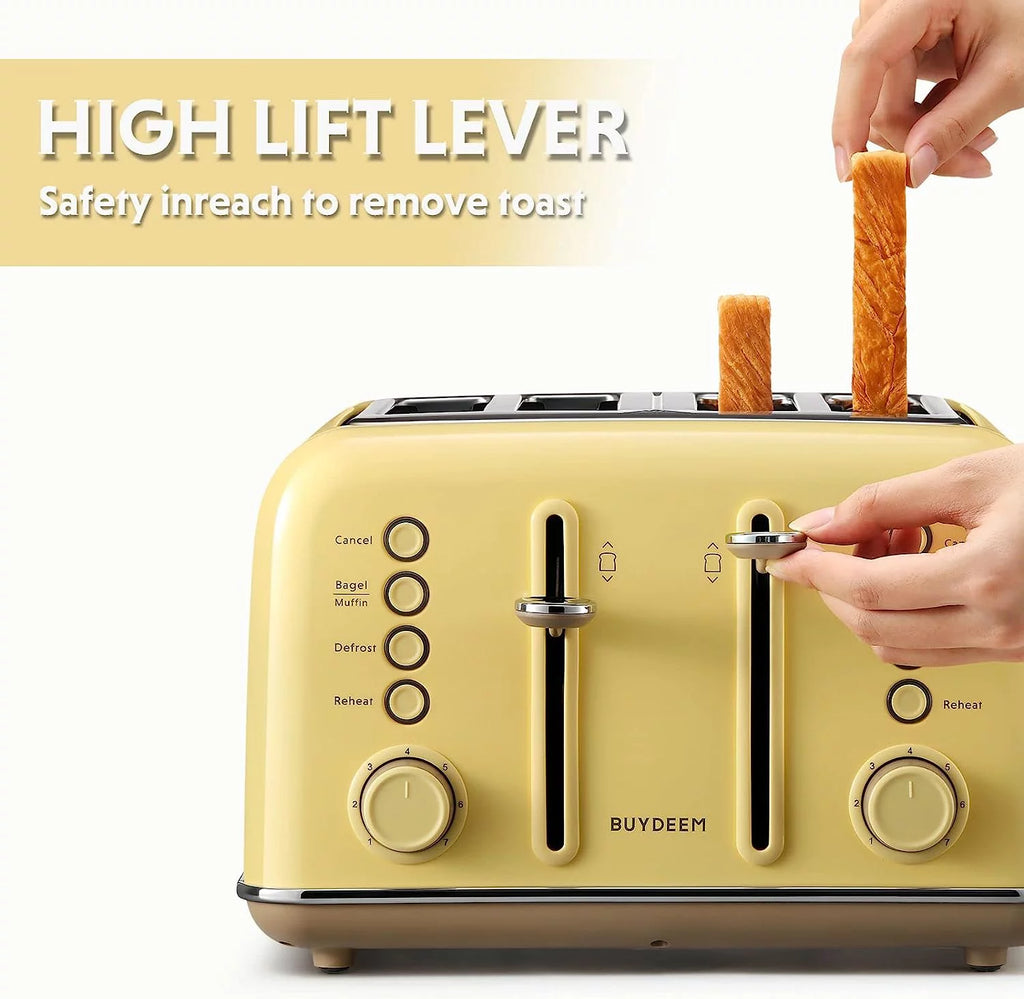 4-Slice Toaster, Extra Wide Slots, Mellow Yellow Y3926