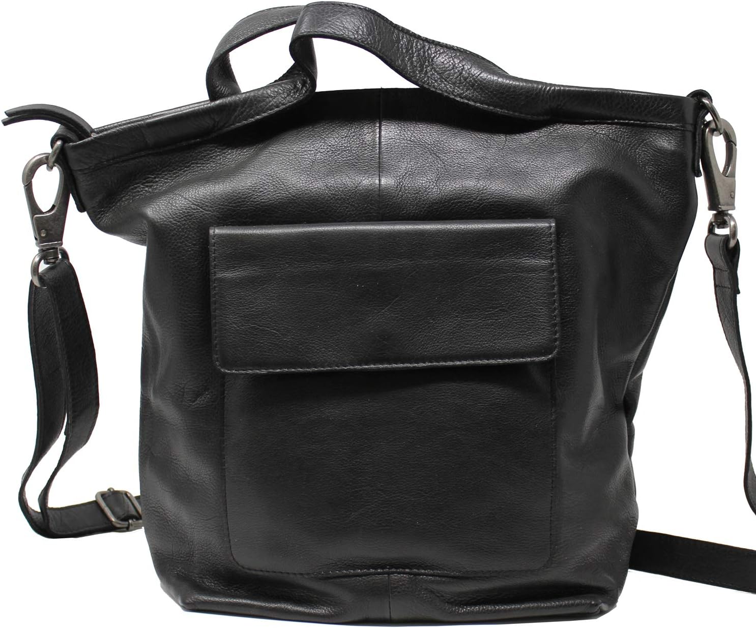 Black Leather Tote Bag K13821