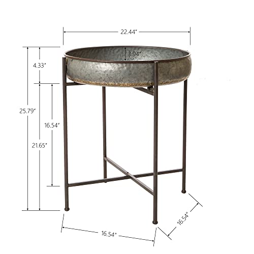 Set of 2 Metal End Table with Removable Tray I20677