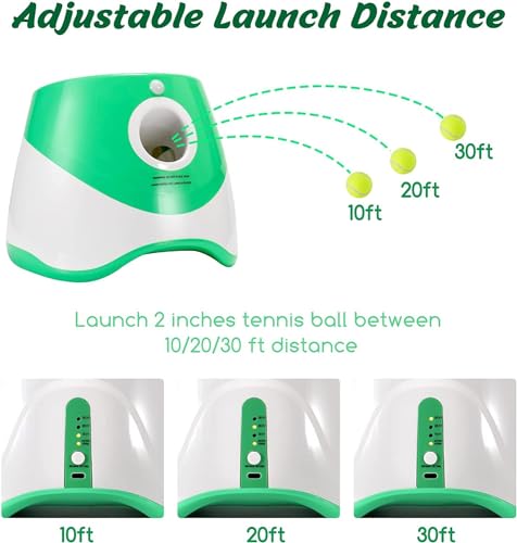 15PCS Mini Tennis Balls Included Green Ball Launcher I292