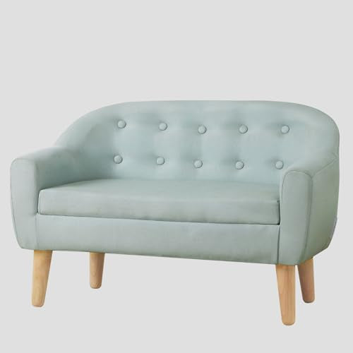 Blue Double Seat Children Reclining Couch Sofa U6710