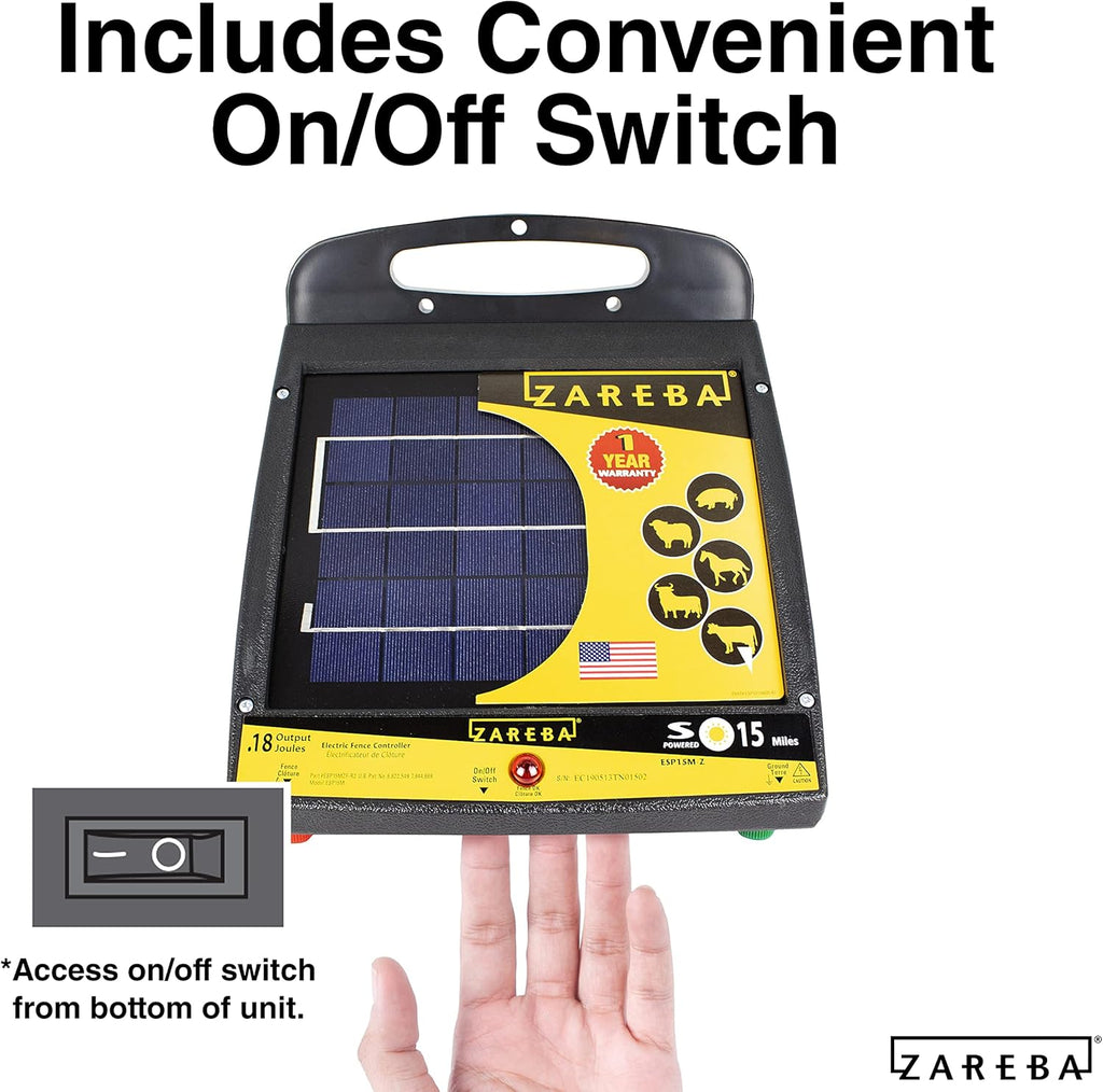 15-Mile Solar Low Impedance Fence Charger O584509