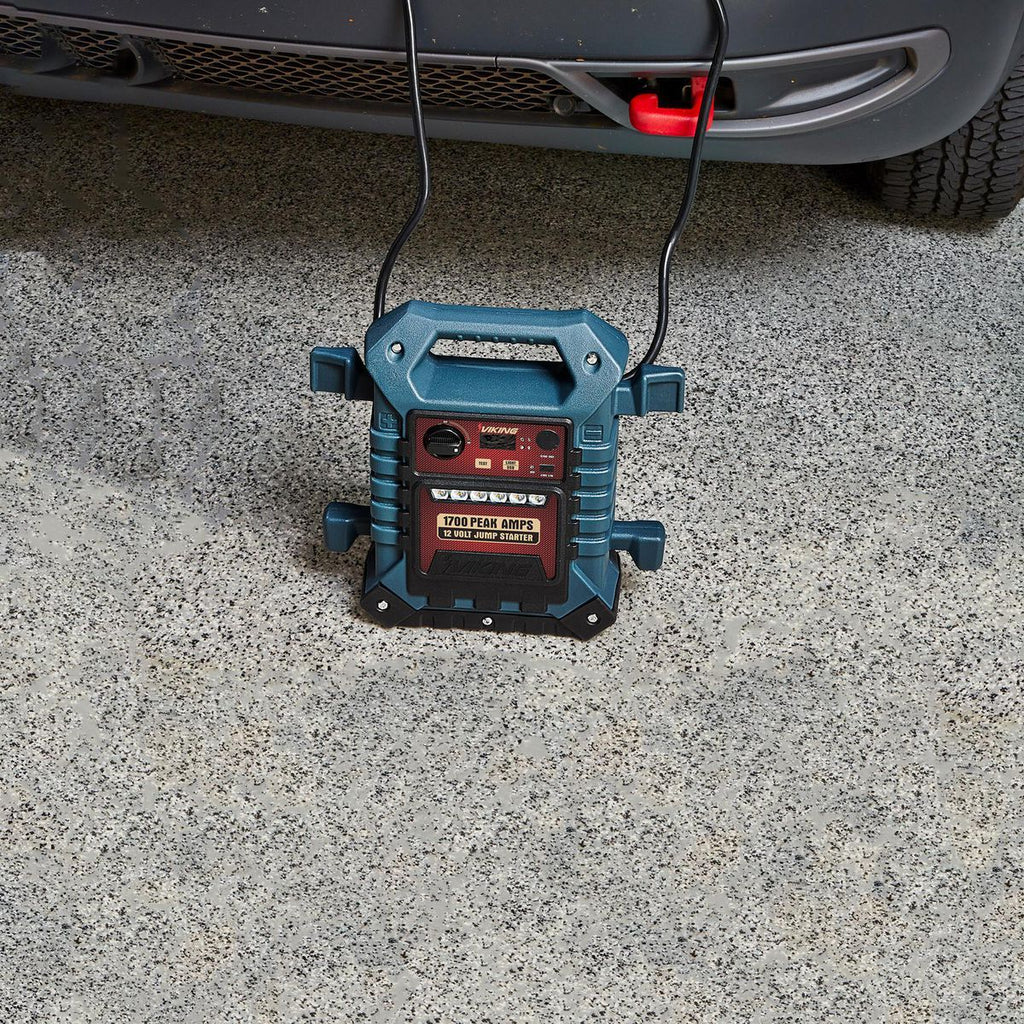 1700 Peak Amp Portable Car Battery Jump Starter and Power Pack Q24849
