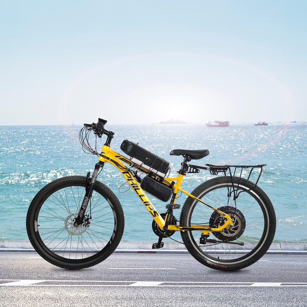 26" 48V 1000W Electric Fat Bike Conversion Kit Rear Wheel with LCD Display I4006