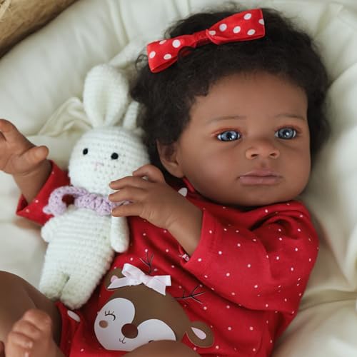 20 Inch African American Realistic Newborn Girl Doll Q625