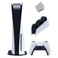 Playstation 5 Disc Version Console with DualSense Charging Station and Microfiber Cloth A663338
