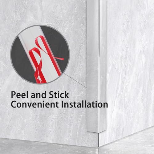 4Pcs Clear Self-Adhesive L-shaped Corner Guards (3.9ft x 1.0in) M84307