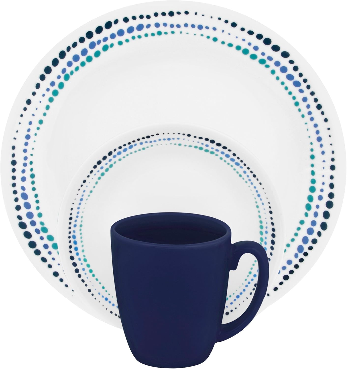 16-Piece Dinnerware Set, Ocean Blues, Service for 4 A255