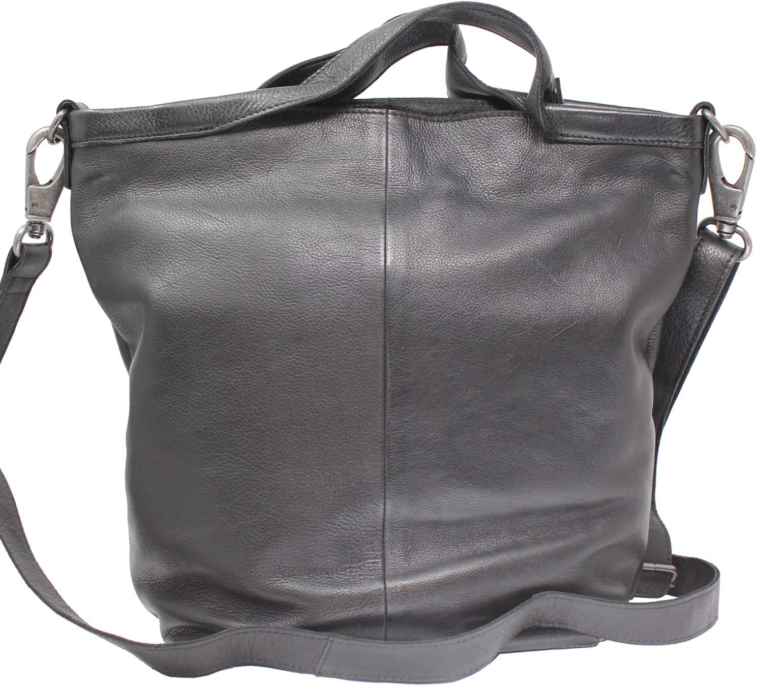 Black Leather Tote Bag K13821