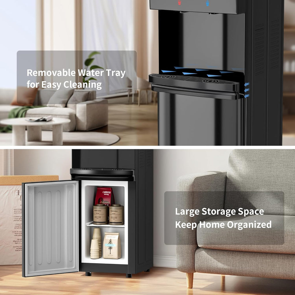3 Temperatures Top Loading Water Dispenser with Storage Cabinet N28966