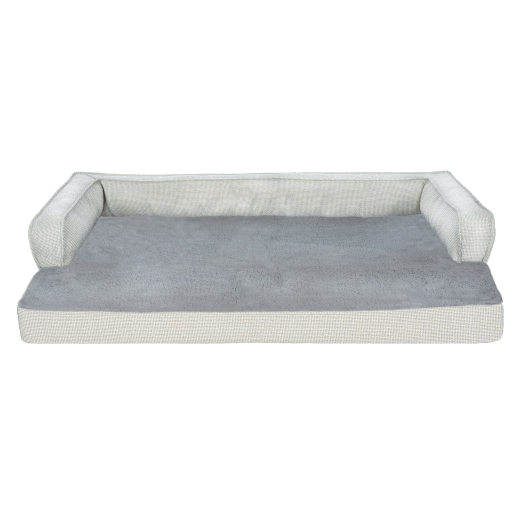 Large Plush Orthopedic Dog Bed, Gray M379