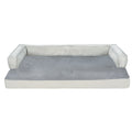 Large Plush Orthopedic Dog Bed, Gray M379