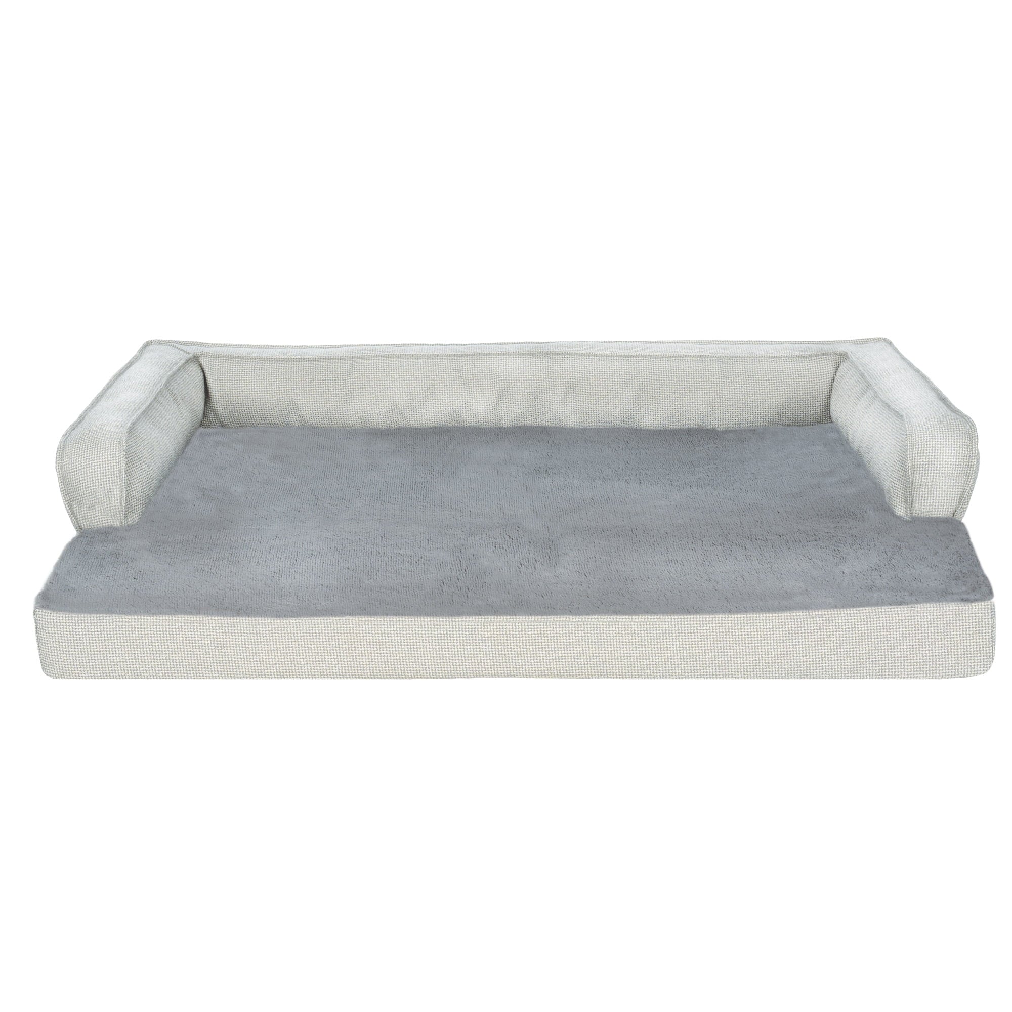 Large Plush Orthopedic Dog Bed, Gray M379