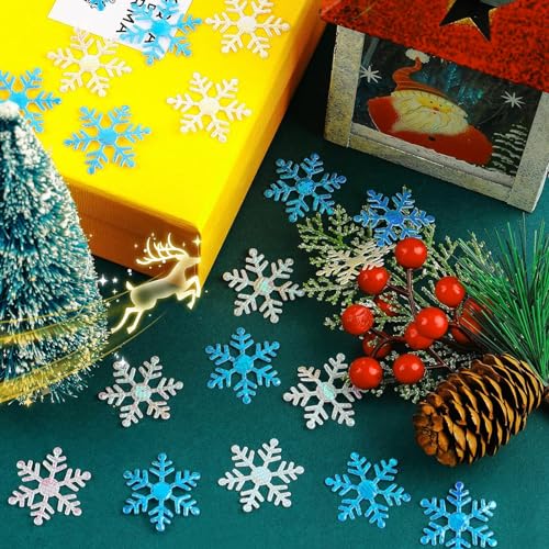 1600 Pieces 3 Size White Snowflake Confetti H5115