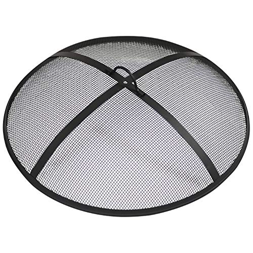 22-Inch Diameter Steel Mesh Fire Pit Spark Screen with Handle M367