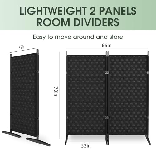 Black Folding Room Divider Screen V27766