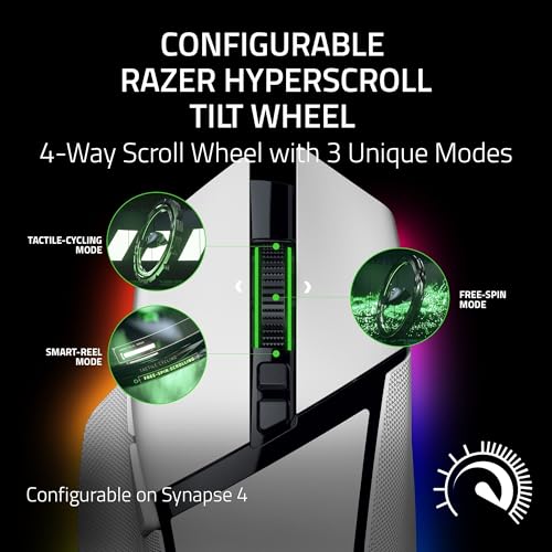 Black Wireless Gaming Mouse with HyperScroll Tilt Wheel C8871