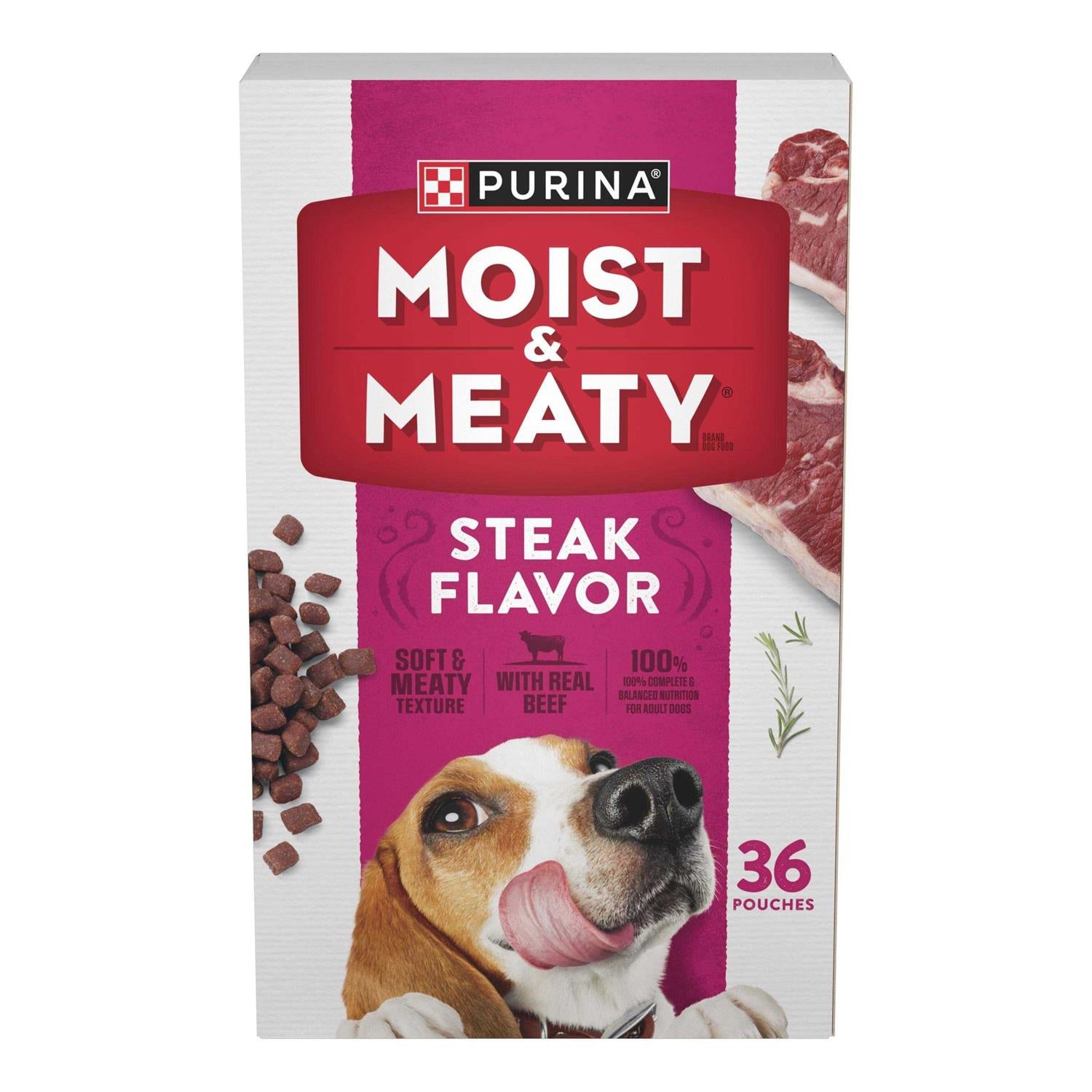 Moist & Meaty Steak Flavor Dry Dog Food S64326