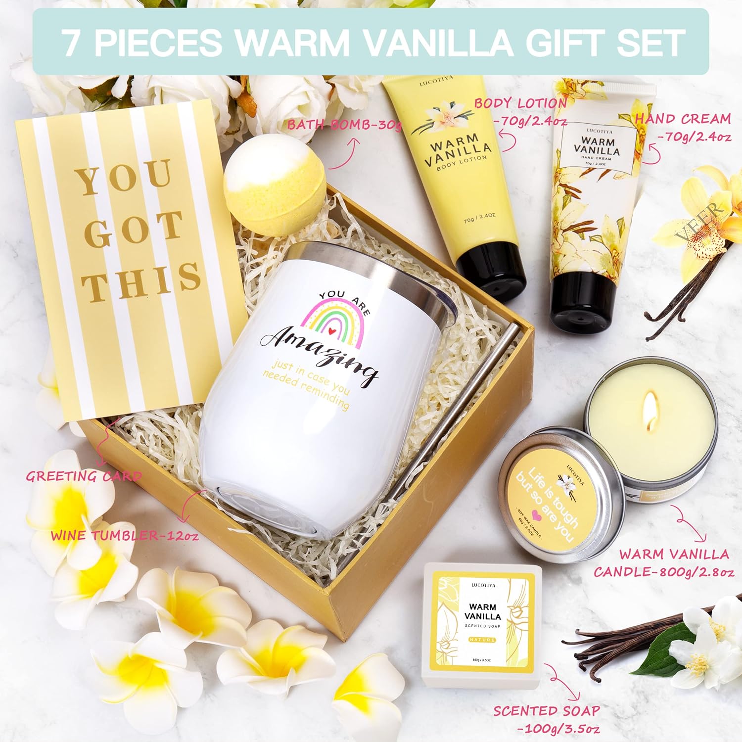 Warm Vanilla Bath and Body Gifts Set F8528