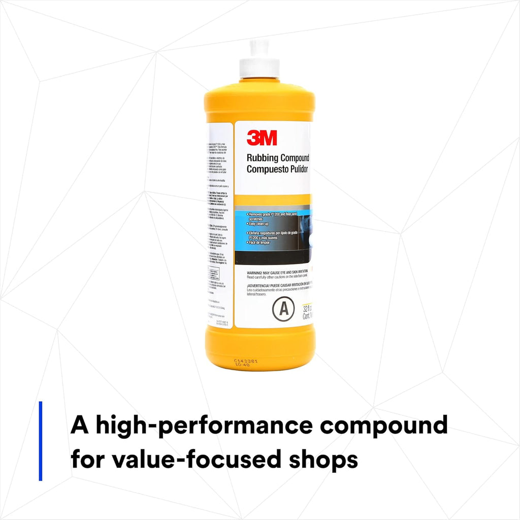 3M Rubbing Compound, Liquid Formula, 1 qt (32 fl oz/946 mL) A492