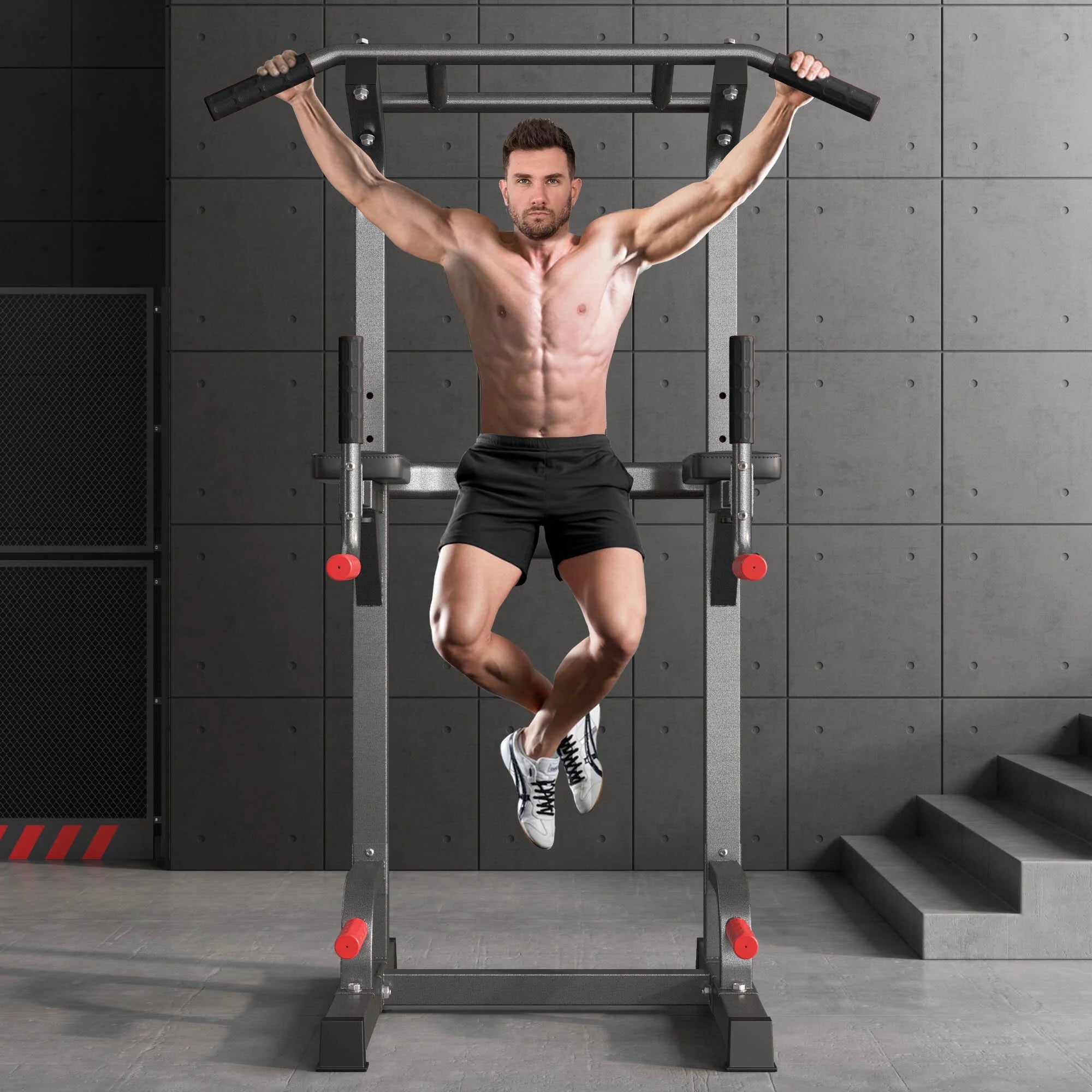Adjustable Height Pull Up Bar Dip Station X299