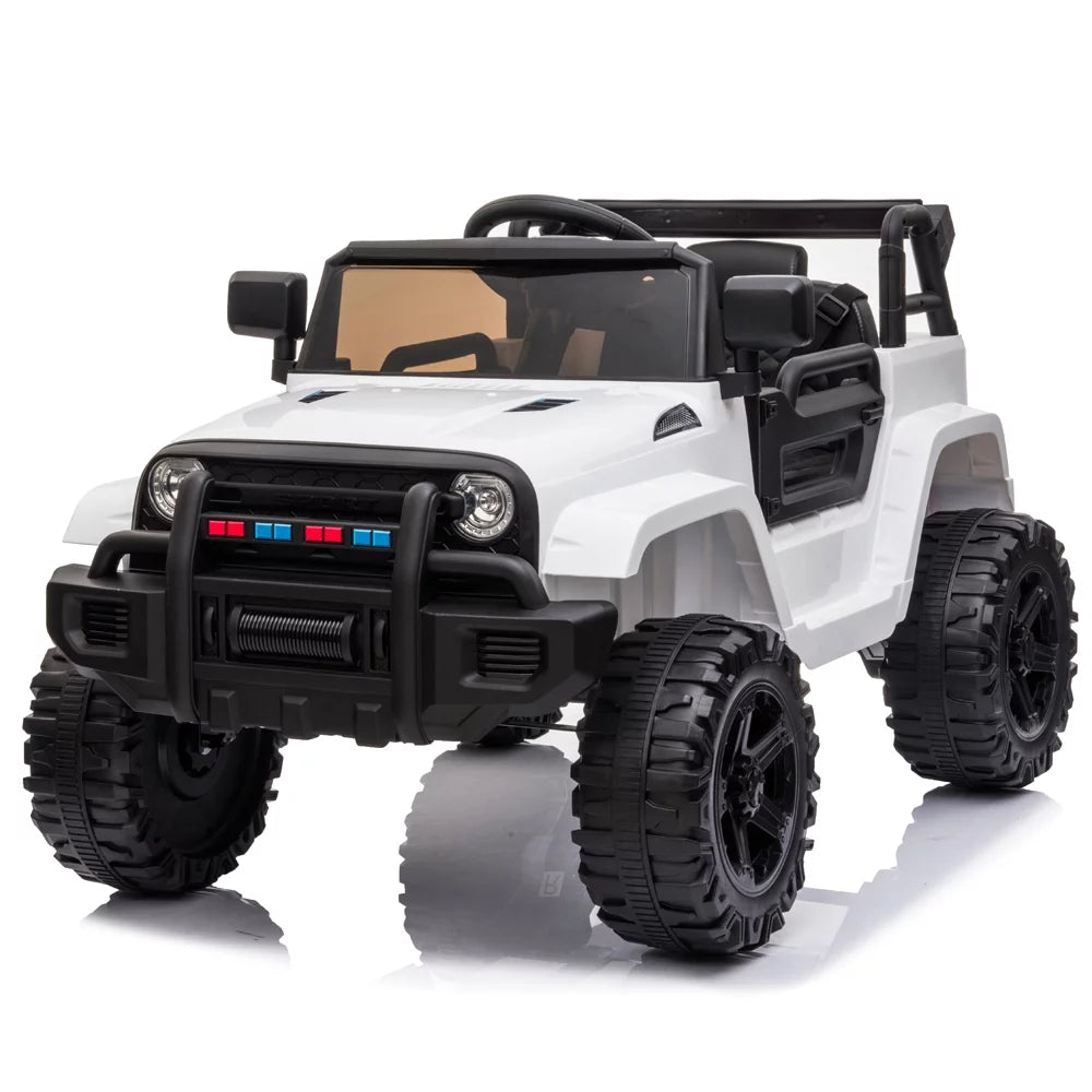 12V Battery Electric Remote Control Ride On Truck Toy Car White W1554
