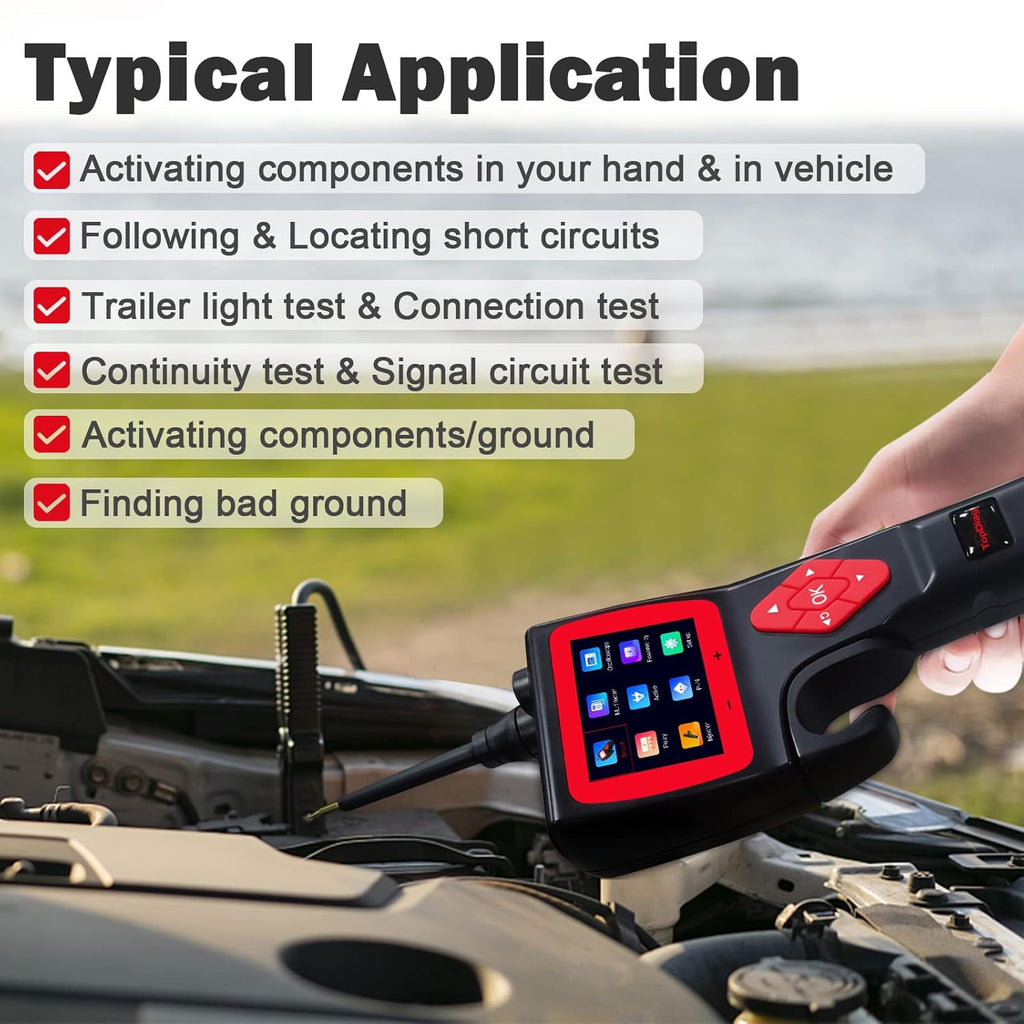 Automotive Circuit Tester Power Circuit Probe Kit 9~30V with 20ft Cable U864904