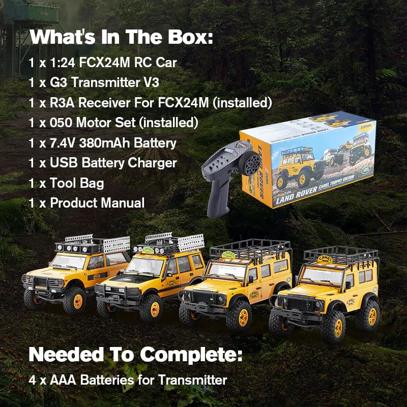 1/24 RC Crawler RTR FCX24M Licensed 4WD Rock Truck Mini Off Road Vehicle D537