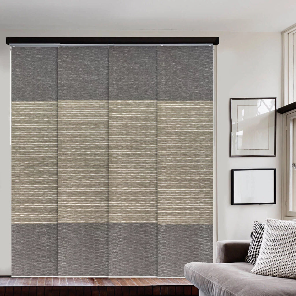 Adjustable Sliding Panel Track Blind 45.8"-86" W x 96" H Vertical Blinds 99% Blackout R838