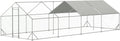 Large Metal Chicken Coop with Waterproof Cover, Anti-UV Cover for Outdoor (10' L x 25.5' W x 6.56' H) F4318