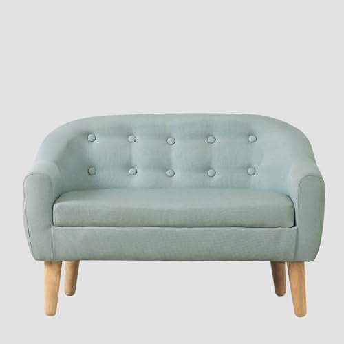 Blue Double Seat Children Reclining Couch Sofa U6710