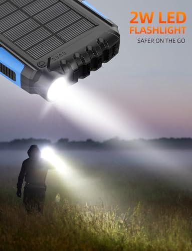 42800mAh Solar Power Bank with Flashlight (Orange) O3732