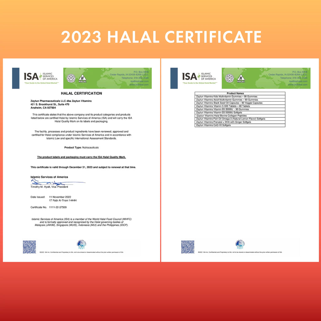 Halal Vitamin D3 5000 IU, 180 Softgels G17390