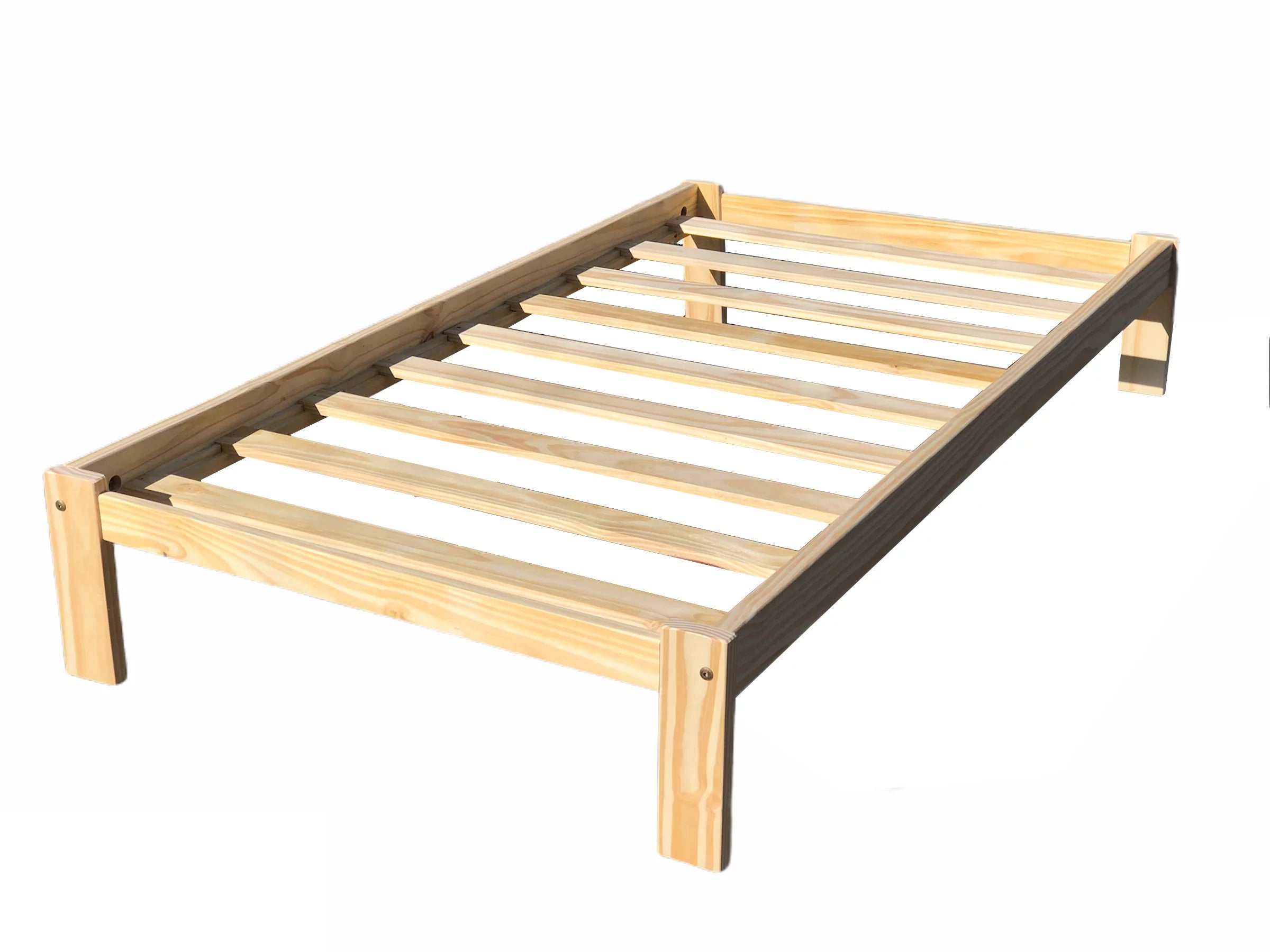 Twin Size Solid Pine Wood Platform Bed C852