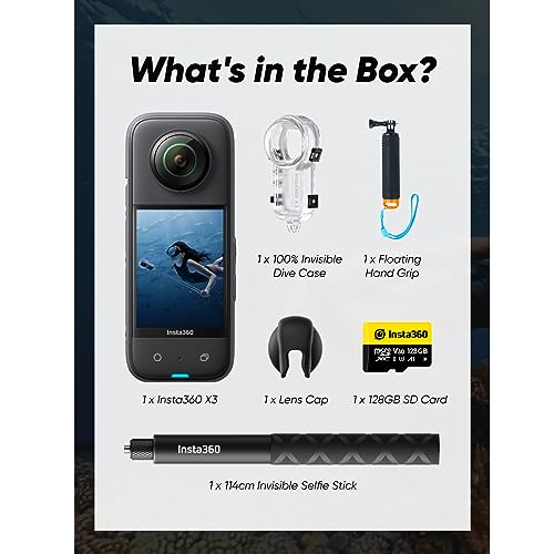 Waterproof 360 Action Camera with 48MP Sensors, 5.7K 360 Video Q636848