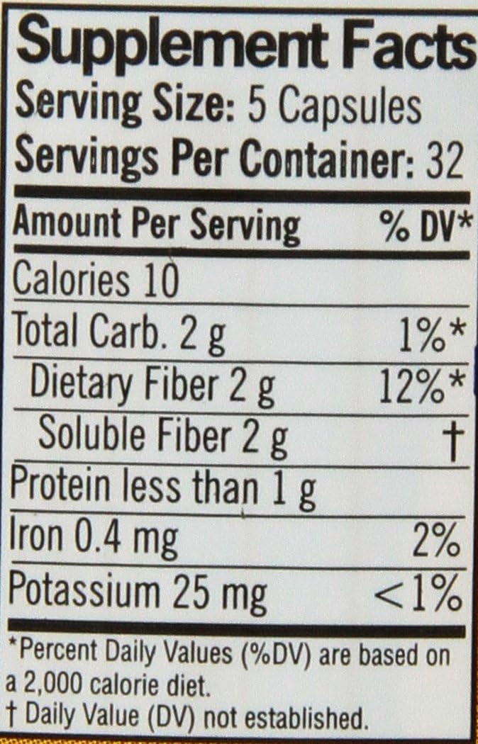 Fiber Supplement Capsules, 160-Count Bottle I35752