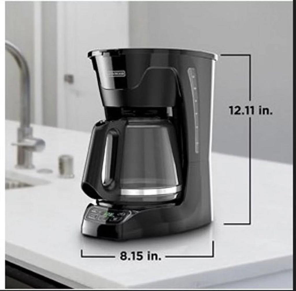 12 Cup Programmable Black Coffee Maker N1832