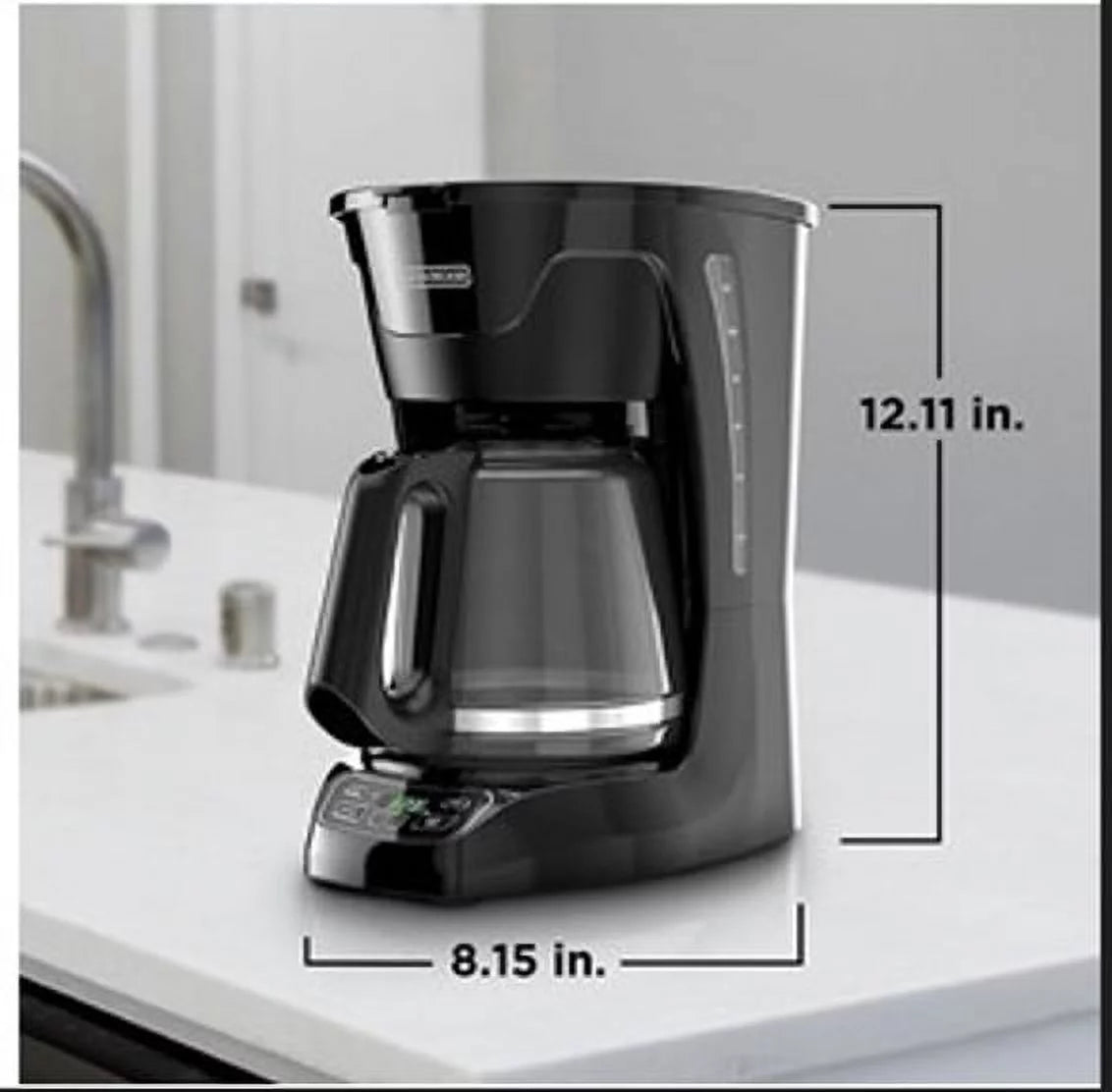 12 Cup Programmable Black Coffee Maker N1832